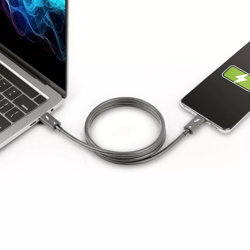 StarTech.com 3ft (1m) Thunderbolt 4 Kabel – 40 Gbit/s – 100 W PD – 4K/8K Video – Intel-zertifiziertes Thunderbolt-Kabel – Kompatibel mit USB4/Thunderbolt 3/USB 3.2/USB Type-C/DisplayPort
