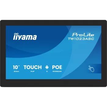 iiyama TW1023ASC-B3P Signage Display Kiosk-Design 25,6 cm (10,1 Zoll) Wi-Fi 385 cd/m² WXGA Schwarz Touchscreen Integrierter Prozessor Android 24/7