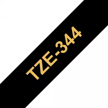 Brother Laminiertes Band 18 mm, Gold auf Schwarz, TZe, Thermodirektdruck, China, 5 Jahr(e), Brother