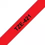Brother TZE-421 Beschriftungsband Schwarz auf Rot