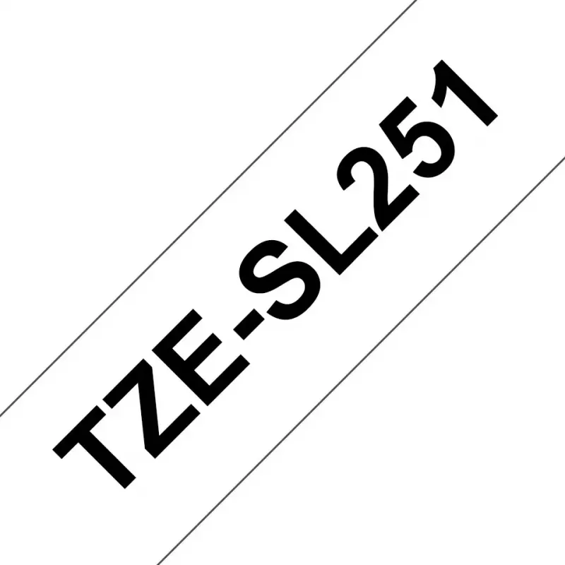 Brother TZESL251 Beschriftungsband Schwarz auf Weiß