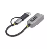 StarTech.com 2.5GbE USB-C auf Ethernet Adapter mit USB-A Konverter, NBASE-T NIC, USB 3.0 Typ-C 2.5/1G Multi Speed Netzwerk, Thunderbolt kompatibel, Windows & Mac