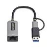 StarTech.com 2.5GbE USB-C auf Ethernet Adapter mit USB-A Konverter, NBASE-T NIC, USB 3.0 Typ-C 2.5/1G Multi Speed Netzwerk, Thunderbolt kompatibel, Windows & Mac