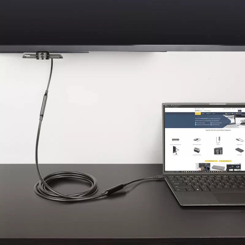 StarTech.com 3 m (10 ft) aktives USB-C-Kabel, USB 3.2 Gen 2 10 Gbit/s, langes USB-Typ-C-Datenübertragungskabel, 60 W Power Delivery, 8K 60 Hz, DP 1.4 Alt-Modus mit HBR3/HDR10/MST/DSC 1.2/HDCP 2.2 – USB-C-auf-USB-C-Kabel