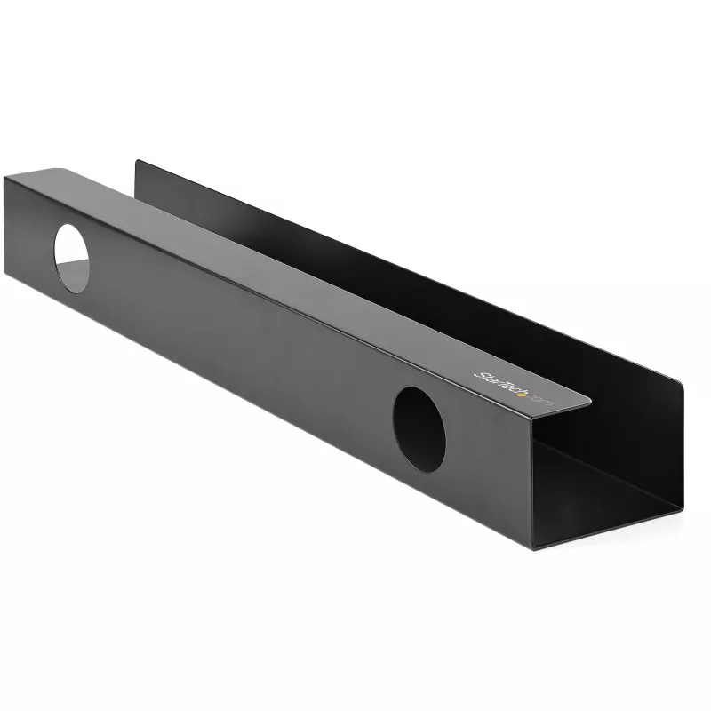 StarTech.com Untertisch-Kabelmanagement-Wanne – Büro-/Stehtisch-Kabelwanne – Schreibtisch-/Tischhalterung für Kabel/Draht/Steckdosenleiste – Computer-Kabelmanager – 23-1/2“L x 4-1/2”T