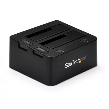 StarTech.com Dual-Bay USB 3.0 zu SATA und IDE Festplatten-Dockingstation, USB-Festplattendock, externes 2,5/3,5 Zoll SATA I/II/III und IDE (40-Pin) SSD/HDD-Dockingstation, Hot-Swap-Festplattenschächte, Top-Loading