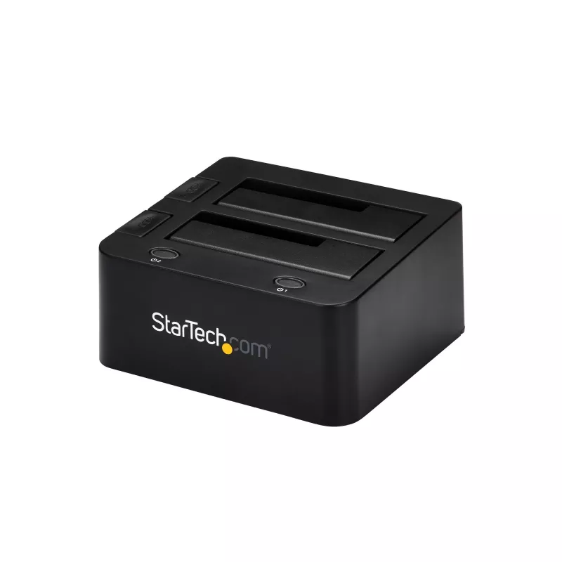StarTech.com Dual-Bay USB 3.0 zu SATA und IDE Festplatten-Dockingstation, USB-Festplattendock, externes 2,5/3,5 Zoll SATA I/II/III und IDE (40-Pin) SSD/HDD-Dockingstation, Hot-Swap-Festplattenschächte, Top-Loading