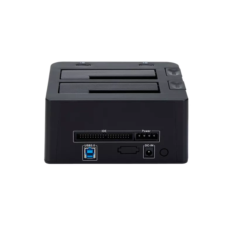 StarTech.com Dual-Bay USB 3.0 zu SATA und IDE Festplatten-Dockingstation, USB-Festplattendock, externes 2,5/3,5 Zoll SATA I/II/III und IDE (40-Pin) SSD/HDD-Dockingstation, Hot-Swap-Festplattenschächte, Top-Loading