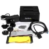StarTech.com Dual-Bay USB 3.0 zu SATA und IDE Festplatten-Dockingstation, USB-Festplattendock, externes 2,5/3,5 Zoll SATA I/II/III und IDE (40-Pin) SSD/HDD-Dockingstation, Hot-Swap-Festplattenschächte, Top-Loading