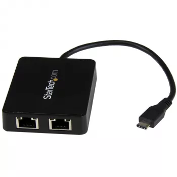 StarTech.com USB-C auf Dual Gigabit Ethernet Adapter mit USB (Typ-A) Anschluss