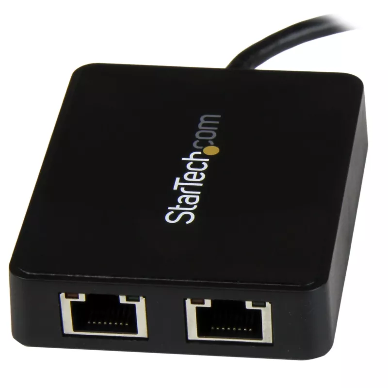 StarTech.com USB-C auf Dual Gigabit Ethernet Adapter mit USB (Typ-A) Anschluss