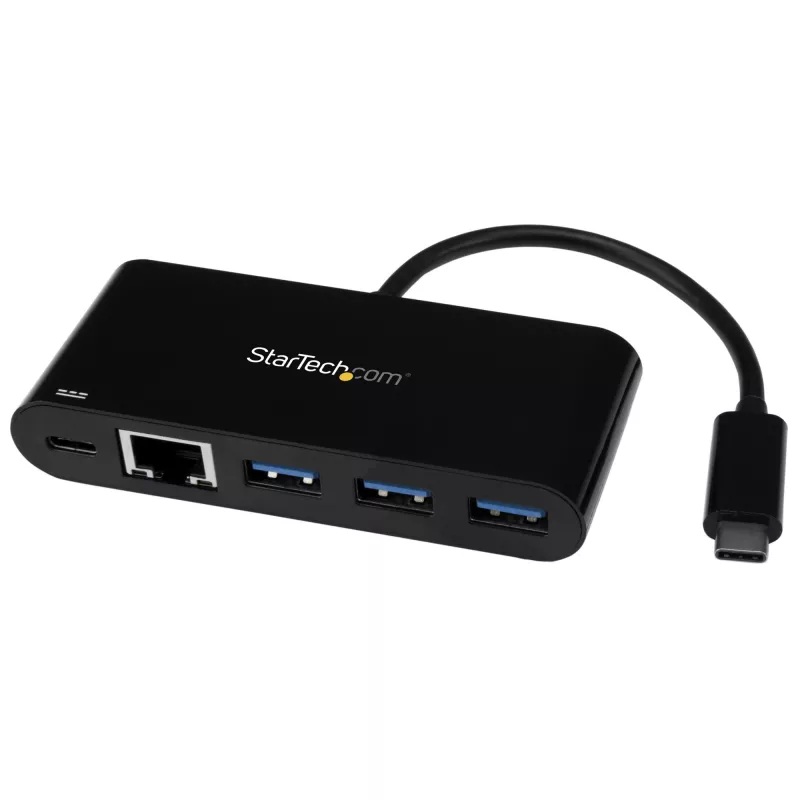 StarTech.com USB-C auf Ethernet Adapter mit 3-Port USB 3.0 Hub und Power Delivery
