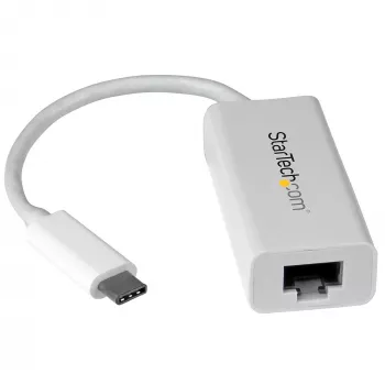 StarTech.com USB-C auf Gigabit Netzwerkadapter - Weiß, Kabelgebunden, USB Typ-C, Ethernet, 5000 Mbit/s, Weiß