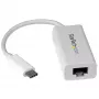 StarTech.com USB-C auf Gigabit Netzwerkadapter - Weiß, Kabelgebunden, USB Typ-C, Ethernet, 5000 Mbit/s, Weiß