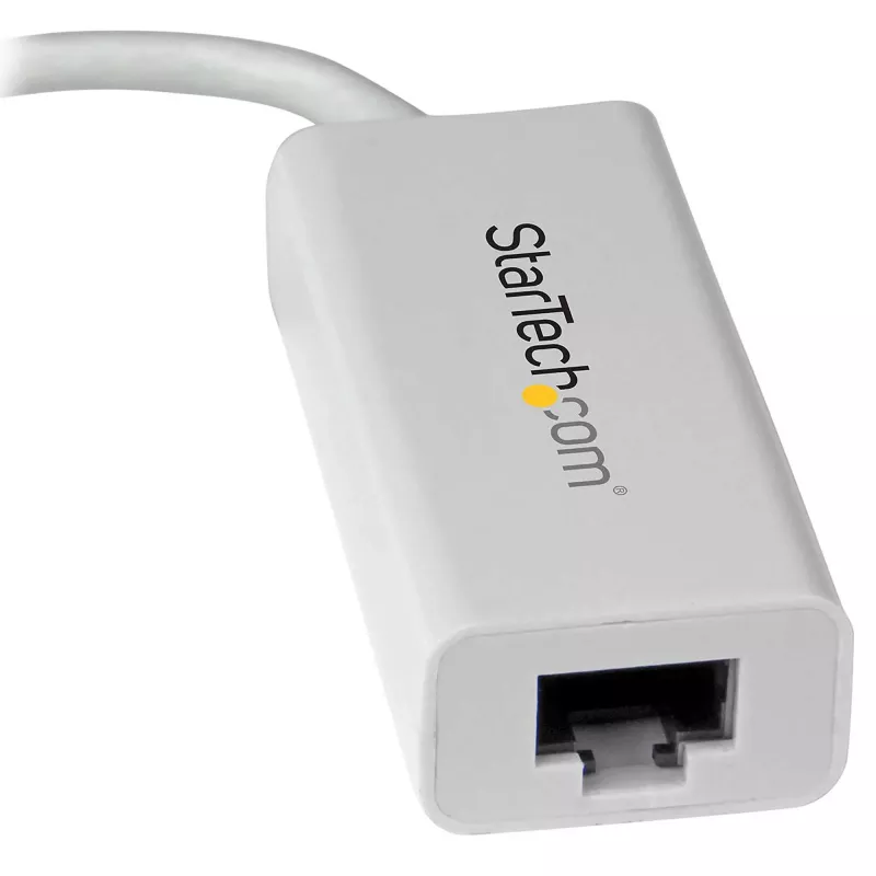 StarTech.com USB-C auf Gigabit Netzwerkadapter - Weiß, Kabelgebunden, USB Typ-C, Ethernet, 5000 Mbit/s, Weiß