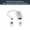 StarTech.com USB-C auf Gigabit Netzwerkadapter - Weiß, Kabelgebunden, USB Typ-C, Ethernet, 5000 Mbit/s, Weiß