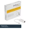 StarTech.com USB-C auf Gigabit Netzwerkadapter - Weiß, Kabelgebunden, USB Typ-C, Ethernet, 5000 Mbit/s, Weiß