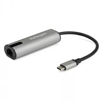 StarTech.com 2.5GbE USB-C-auf-Ethernet-Adapter NBASE-T NIC – USB 3.0 Typ-C 2,5/1 Gigabit/100 Mbit/s Multi-Speed-Netzwerk/USB 3.1 Laptop-auf-RJ45/LAN Thunderbolt 3 kompatibel/MacBook Pro Surface