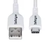 StarTech.com 2m USB-A auf USB-C Ladekabel, Laden & Synchronisieren, 3A, USB 2.0, TPE-Mantel - Weißes USB-Ladekabel