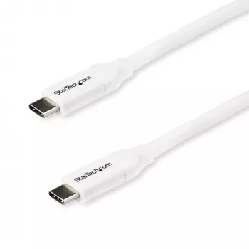 StarTech.com USB-C-auf-USB-C-Kabel mit 5 A PD – M/M – Weiß – 2 m – USB 2.0 – USB-IF-zertifiziert