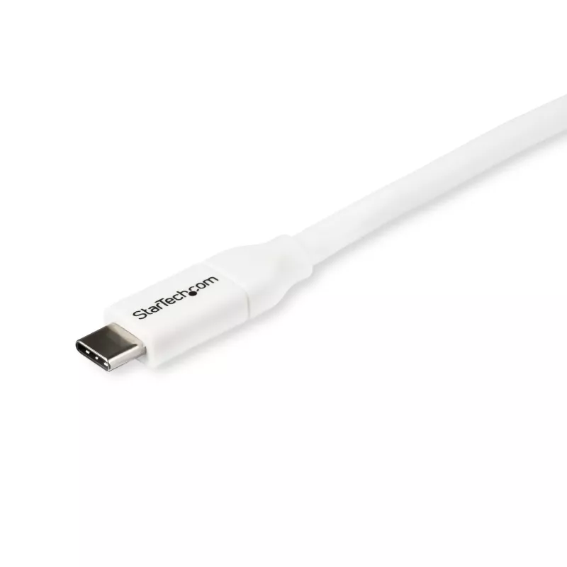 StarTech.com USB-C-auf-USB-C-Kabel mit 5 A PD – M/M – Weiß – 2 m – USB 2.0 – USB-IF-zertifiziert
