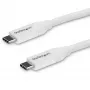 StarTech.com USB-C-auf-USB-C-Kabel mit 5A PD - M/M - Weiß - 4 m - USB 2.0 - USB-IF-zertifiziert