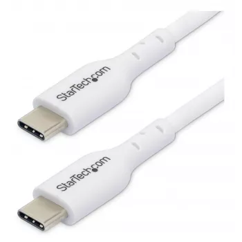 StarTech.com 1m (3.3ft) Weißes USB-C-Ladekabel, USB-C-Kabel, USB 2.0 Typ-C Laptop-Ladekabel, 60W 3A Power Delivery, TPE-Mantel, USB-C-Datenübertragungskabel, M/M