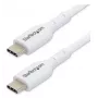 StarTech.com 1m (3.3ft) Weißes USB-C-Ladekabel, USB-C-Kabel, USB 2.0 Typ-C Laptop-Ladekabel, 60W 3A Power Delivery, TPE-Mantel, USB-C-Datenübertragungskabel, M/M