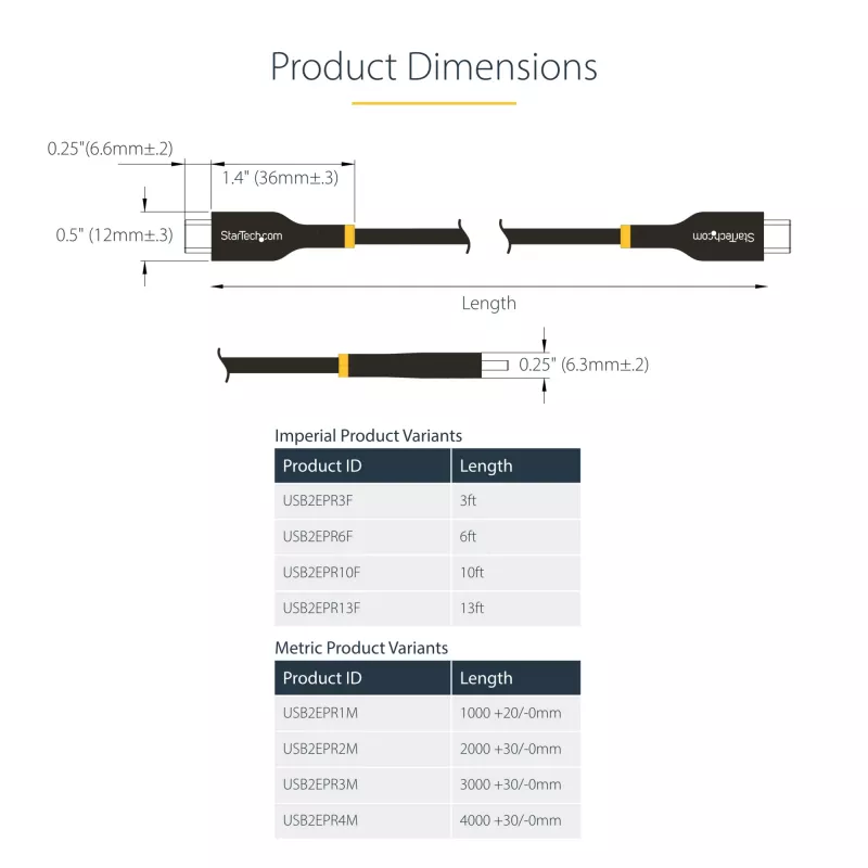 StarTech.com USB-C-Ladekabel 2 m, USB-IF-zertifiziertes USB-C-Kabel, 240 W PD EPR, USB 2.0 Typ-C-Laptop-Ladegerätkabel, USB-C-Datenübertragungskabel, TPE-Mantel, M/M