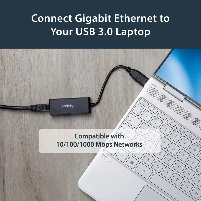 StarTech.com USB 3.0 zu Gigabit Ethernet Netzwerkadapter, 10/100/1000 Mbit/s, USB zu RJ45, USB 3.0 zu LAN Adapter, USB 3.0 Ethernet Adapter (GbE), TAA-konform