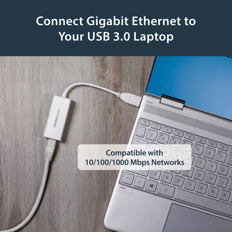 StarTech.com USB 3.0 auf Gigabit Ethernet Netzwerkadapter, 10/100/1000 Mbit/s, USB auf RJ45, USB 3.0 auf LAN Adapter, USB 3.0 Ethernet Adapter (GbE), TAA-konform