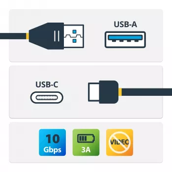 StarTech.com USB-A-auf-USB-C-Kabel - M/M - 0,5 m - USB 3.1 (10 Gbit/s)