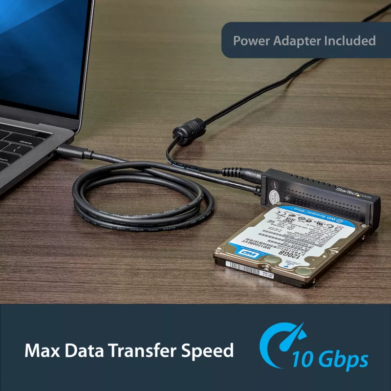 StarTech.com USB 3.1 (10Gbps) Adapterkabel für 2,5-Zoll-/3,5-Zoll-SATA-Laufwerke – USB-C