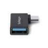 StarTech.com abgewinkelter USB-C-auf-USB-A-Adapter, USB 5 Gbit/s, kompakter USB-C-Stecker auf USB-A-Buchse-Adapter, Metallgehäuse, Stecker/Buchse