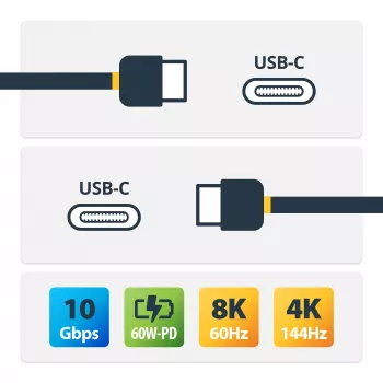 StarTech.com USB-C-Kabel - M/M - 1 m (3 Fuß) - USB 3.1 (10 Gbit/s) - USB-IF-zertifiziert