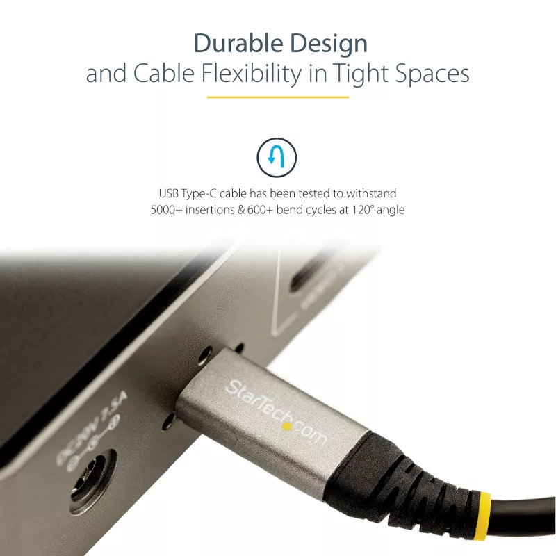 StarTech.com 3ft (1m) USB-C-Kabel 10 Gbit/s – USB-IF-zertifiziertes USB-C-Kabel – USB 3.1 Type-C-Kabel – 100W (5A) Power Delivery Laden, DP Alt Mode – USB-C-auf-C-Kabel – Laden & Synchronisieren