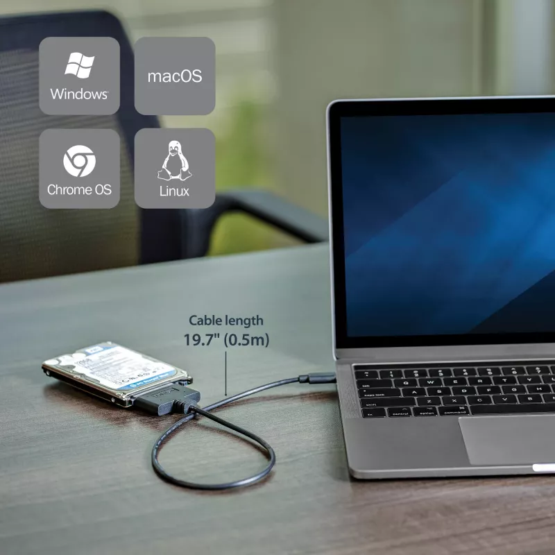 StarTech.com USB 3.1 (10 Gbit/s) Adapterkabel für 2,5-Zoll-SATA-Laufwerke – USB-C