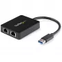StarTech.com USB 3.0 auf Dual-Port Gigabit Ethernet Adapter NIC mit USB-Port