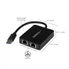 StarTech.com USB 3.0 auf Dual-Port Gigabit Ethernet Adapter NIC mit USB-Port