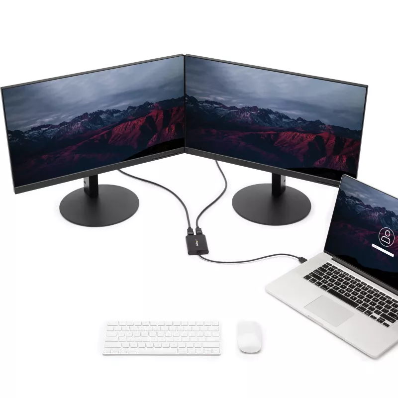 StarTech.com USB 3.0 auf Dual DisplayPort Adapter – 4K 60Hz, 3.2 Gen 1 (3.1 Gen 1), USB Typ-A, DisplayPort-Ausgang, 4096 x 2160 Pixel