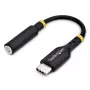 StarTech.com 12,7 cm (5 Zoll) USB-C auf 3,5 mm TRRS Kopfhörer/Headset-Klinkenadapter, USB-Typ-C Aux-Dongle, 32-Bit-DAC, unterstützt USB-C/Thunderbolt, Laptop/Telefon/Tablet