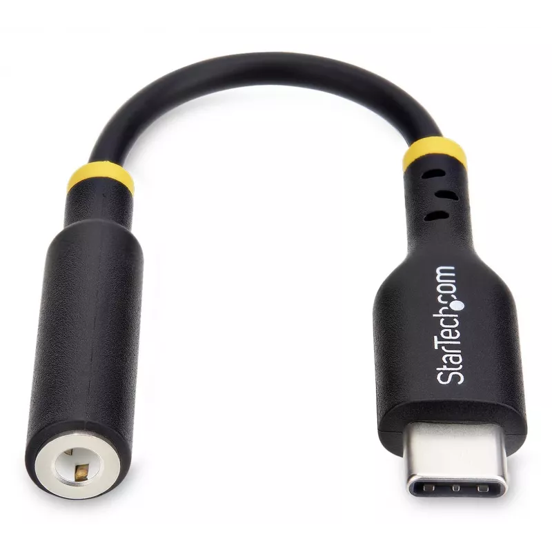 StarTech.com 12,7 cm (5 Zoll) USB-C auf 3,5 mm TRRS Kopfhörer/Headset-Klinkenadapter, USB-Typ-C Aux-Dongle, 32-Bit-DAC, unterstützt USB-C/Thunderbolt, Laptop/Telefon/Tablet