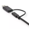 StarTech.com 3ft (1m) USB-C-Kabel mit USB-A-Adapter-Dongle – Hybrides 2-in-1-USB-C-Kabel mit USB-A – USB-C-auf-USB-C (10 Gbit/s/100W PD), USB-A-auf-USB-C (5 Gbit/s) – Ideal für hybride Dockingstation
