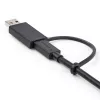 StarTech.com 3ft (1m) USB-C-Kabel mit USB-A-Adapter-Dongle – Hybrides 2-in-1-USB-C-Kabel mit USB-A – USB-C-auf-USB-C (10 Gbit/s/100W PD), USB-A-auf-USB-C (5 Gbit/s) – Ideal für hybride Dockingstation