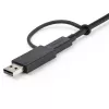 StarTech.com 3ft (1m) USB-C-Kabel mit USB-A-Adapter-Dongle – Hybrides 2-in-1-USB-C-Kabel mit USB-A – USB-C-auf-USB-C (10 Gbit/s/100W PD), USB-A-auf-USB-C (5 Gbit/s) – Ideal für hybride Dockingstation