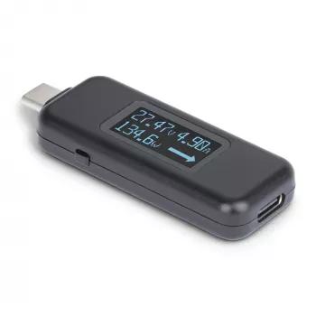 StarTech.com USB-C Power Tester, Digital Multimeter, bidirektionaler Spannungs- und Strommesser, bis zu 240W PD EPR, tragbarer USB-C Kabel- und Port-Leistungsmessgerät-Tester