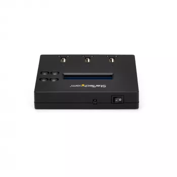 StarTech.com Standalone 1-zu-2 USB-Stick-Duplikator und -Radierer, Multi-USB-Flash-Laufwerk-Kopierer, System- und Datei- sowie Gesamtlaufwerkskopie mit 1,5 GB/min, Einfach- und 3-Pass-Löschung, LCD-Anzeige – TAA