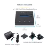 StarTech.com Standalone 1-zu-2 USB-Stick-Duplikator und -Radierer, Multi-USB-Flash-Laufwerk-Kopierer, System- und Datei- sowie Gesamtlaufwerkskopie mit 1,5 GB/min, Einfach- und 3-Pass-Löschung, LCD-Anzeige – TAA