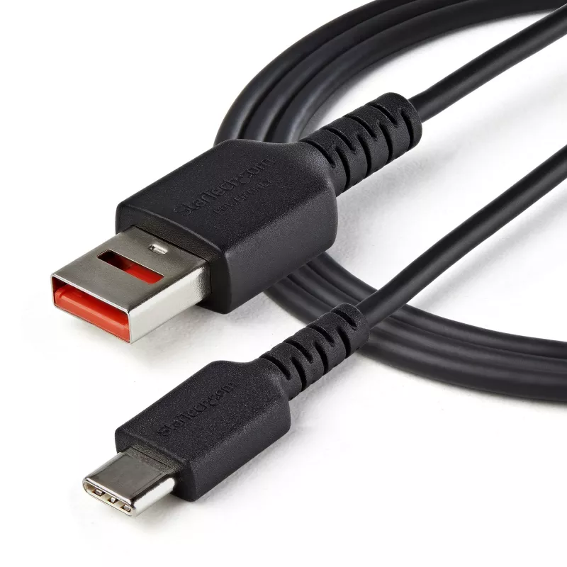 StarTech.com 3ft (1m) Secure Charging Kabel – USB-A zu USB-C Datenblocker Nur-Ladekabel – No-Data Power-Only Ladekabel für Telefon/Tablet – Datensperrendes USB-Schutz-Adapterkabel