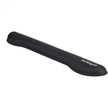 StarTech.com Schaumstoff-Tastaturhandballenauflage für ergonomische Tippunterstützung – Gepolsterte rutschfeste Tastaturkissen – Laptop- oder Desktop-Computer-Tastatur-Handgelenk-, Hand- und Armstütze – Weiche schwarze Nylon-Ruheauflage